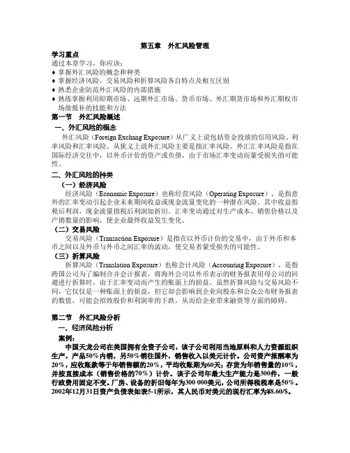 第五章  外汇风险管理