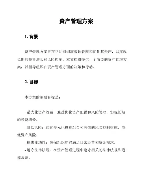 资产管理方案