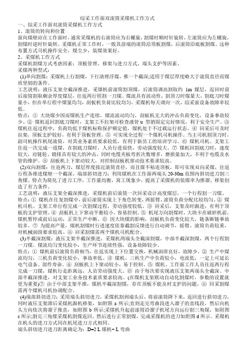 综采工作面双滚筒采煤机工作方式