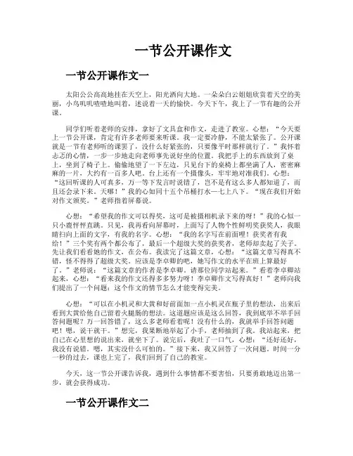 一节公开课作文