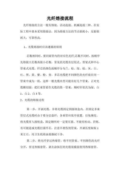 光纤熔接步骤
