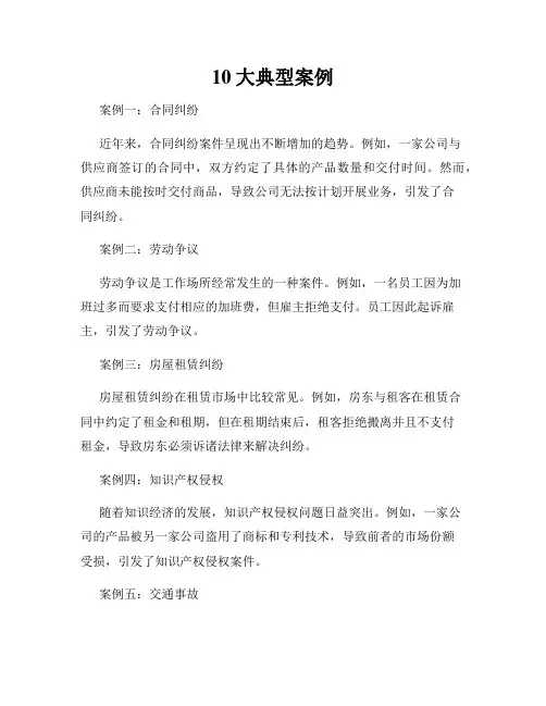 10大典型案例