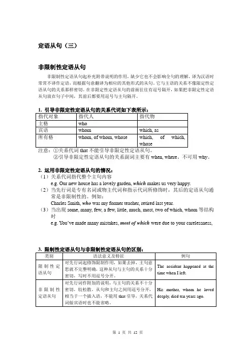 定语从句 3 Book 1_U3_语法