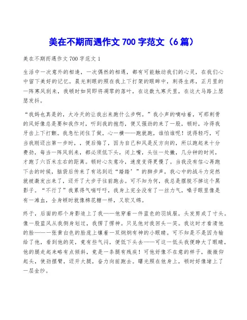 美在不期而遇作文700字范文(6篇)