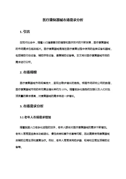 2024年医疗康复器械市场需求分析