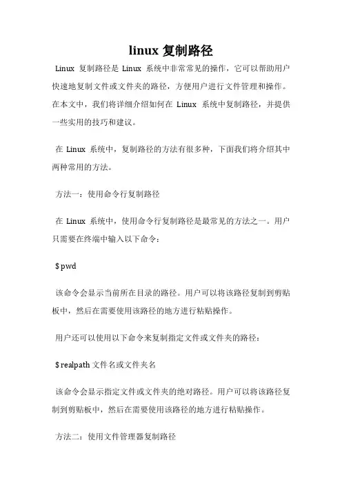 linux复制路径
