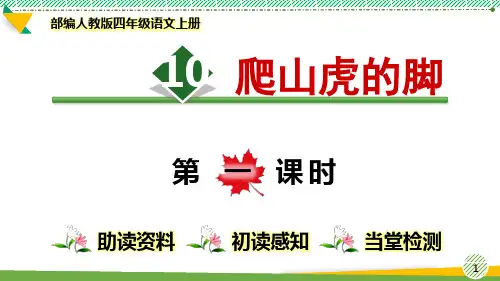 最新部编人教版四年级语文上册《爬山虎的脚》优质课件
