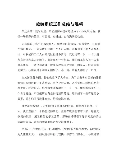 旅游系统工作总结与展望