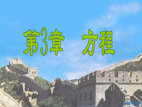 中学代数研究__第3章__方程