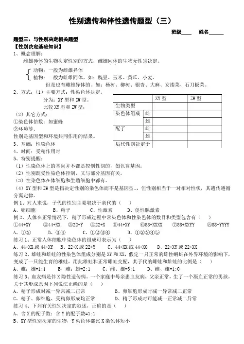 性别决定