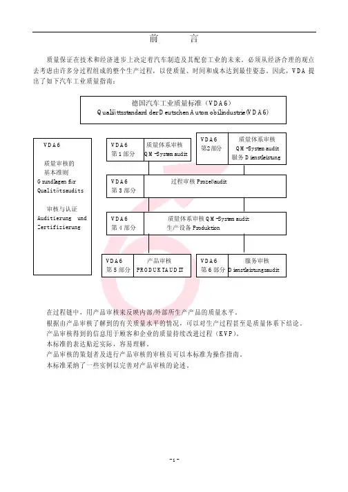 德国汽车工业质量标准