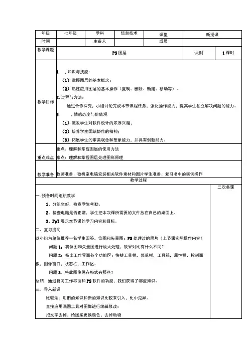 PS图层 教案