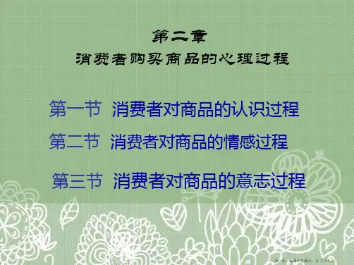 销售心理学第二章消费者购买商品的心理过程