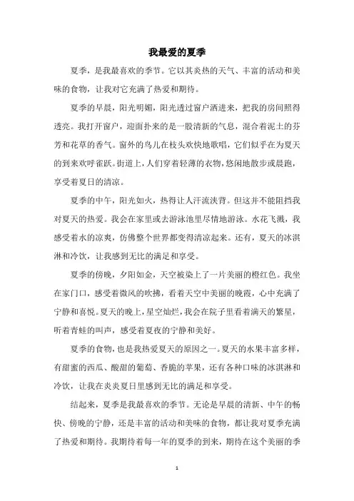 我最爱的夏季