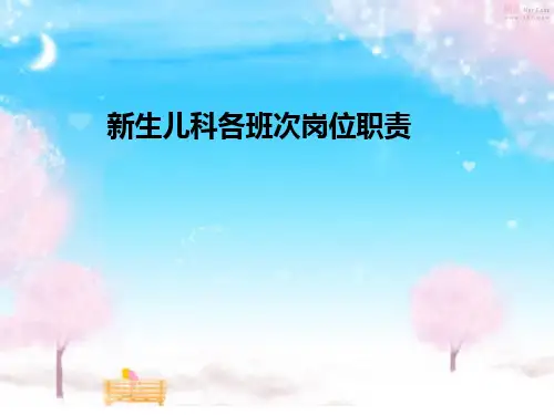 新生儿科护理各班次岗位职责
