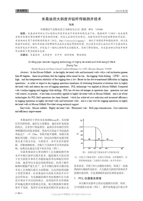 211004355_米桑油田大斜度井钻杆传输测井技术