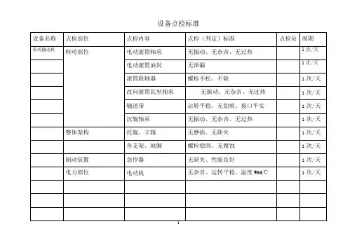 设备点检标准