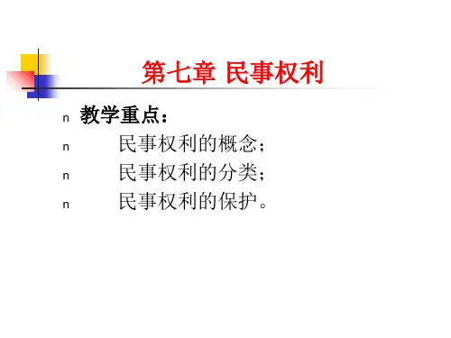 民事权利的行使和保护