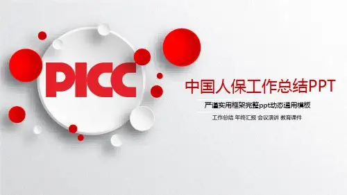 中国人保工作总结PPT