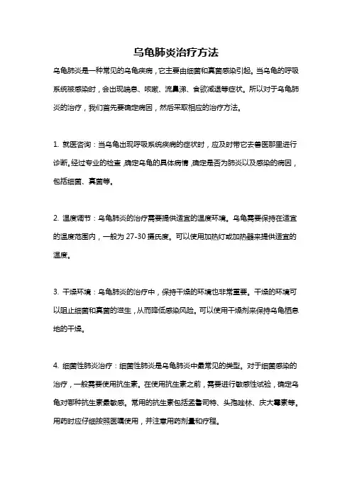 乌龟肺炎治疗方法