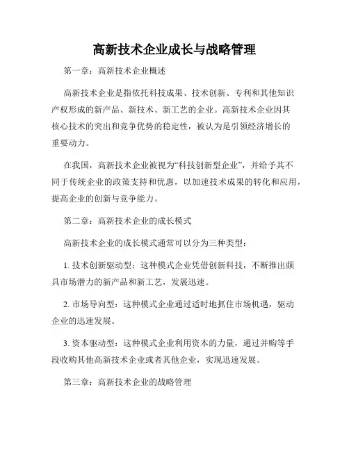 高新技术企业成长与战略管理