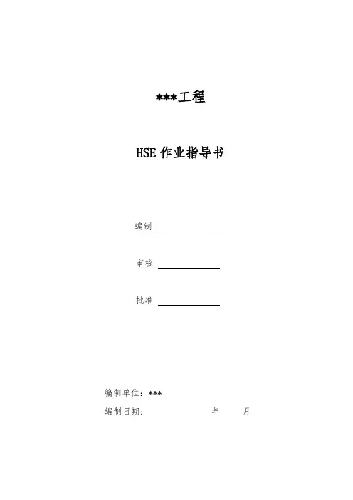 HSE作业指导书