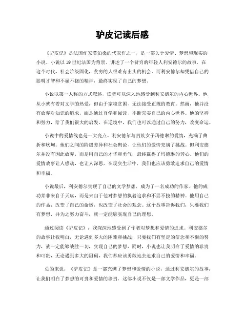 驴皮记读后感
