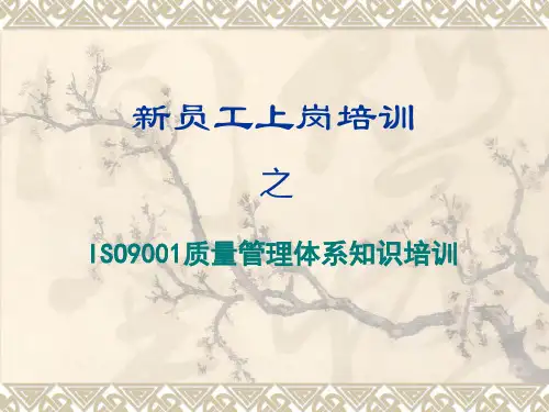 ISO9001质量管理体系知识培训