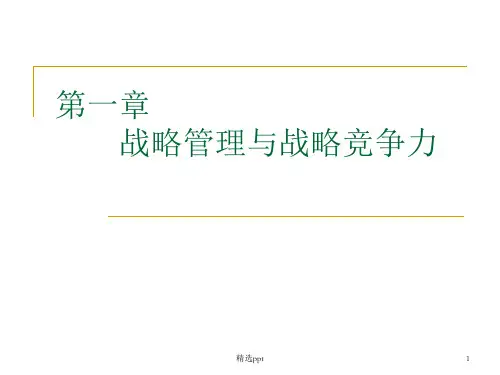 战略管理与战略竞争力