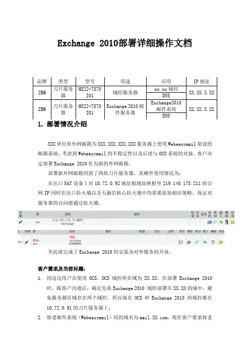 Exchange 2010部署