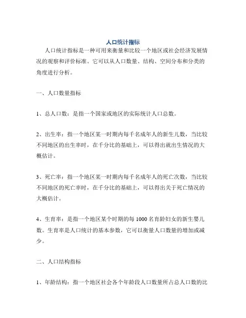 人口统计指标