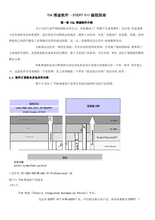 TIA博途软件-STEP7V11编程指引设计
