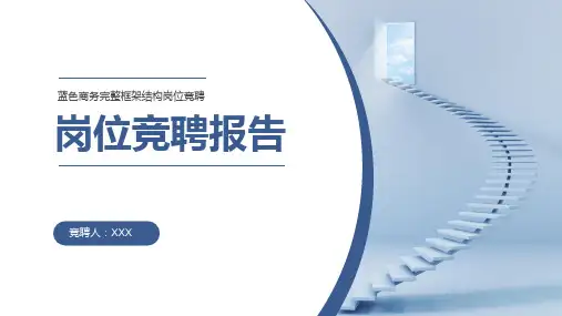 蓝色商务岗位竞聘报告个人介绍PPT