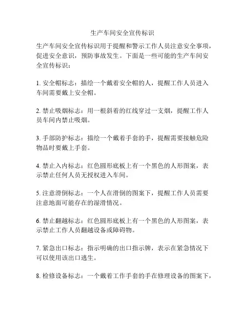 生产车间安全宣传标识