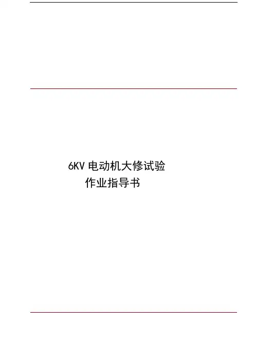 6KV电动机试验作业指导书