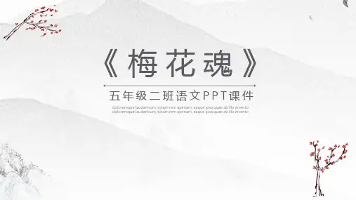 古诗阅读赏析 梅花魂 (2)PPT