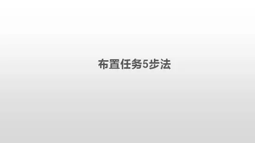 管理者布置任务五步法