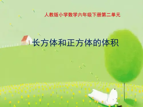 人教版五年级数学下册《长方体和正方体体积》PPT