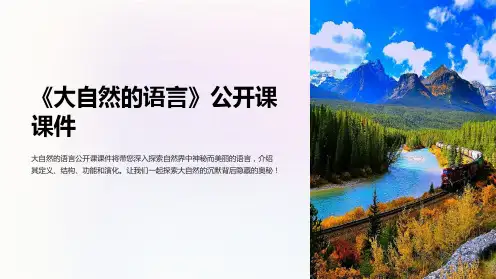 《大自然的语言》公开课课件