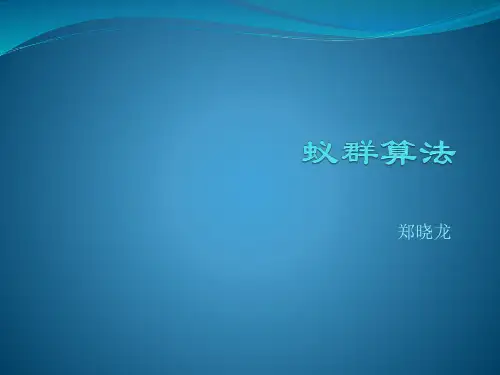 蚁群算法的最好入门的PPT