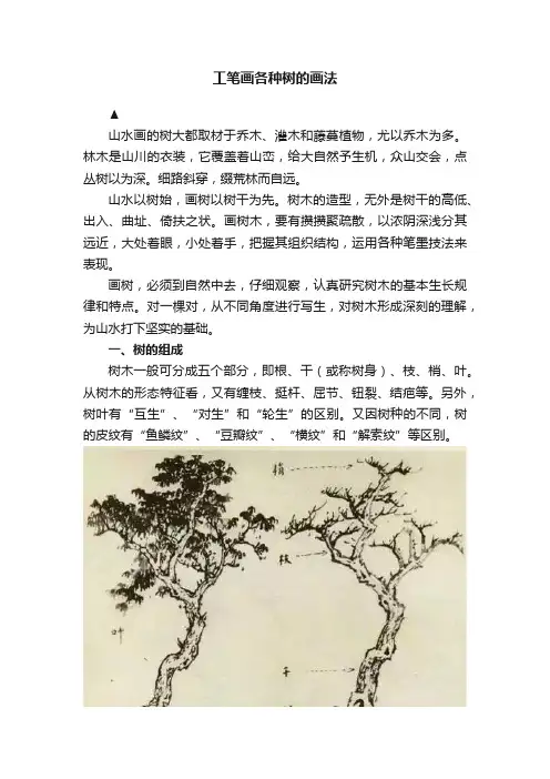 工笔画各种树的画法
