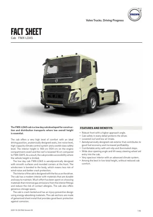 Volvo Trucks FMX-LDA5 低日常床货运车辆说明书