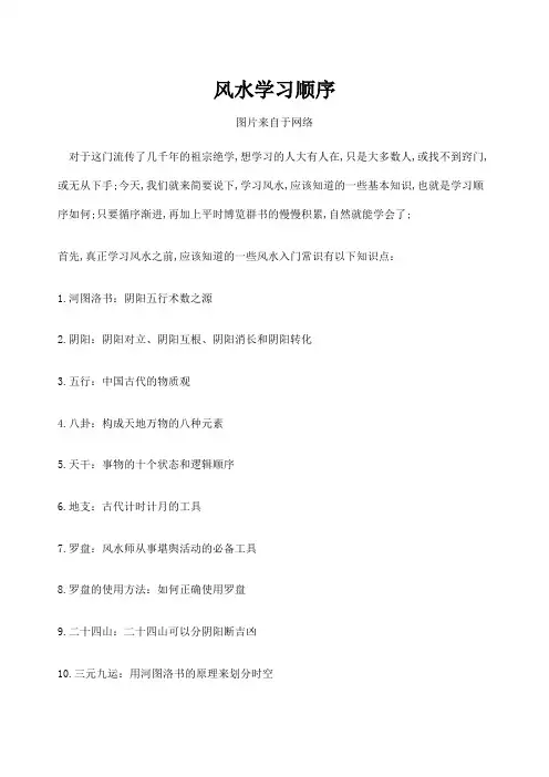 风水学习顺序