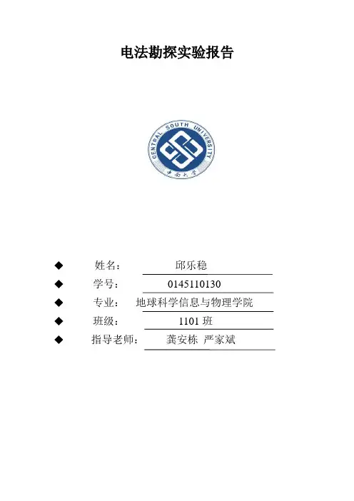 电法实验报告