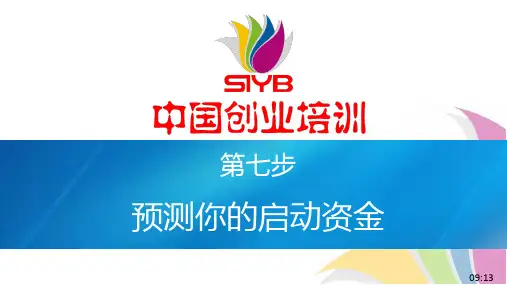 《SYB培训》课件——第7步 预测你的启动资金