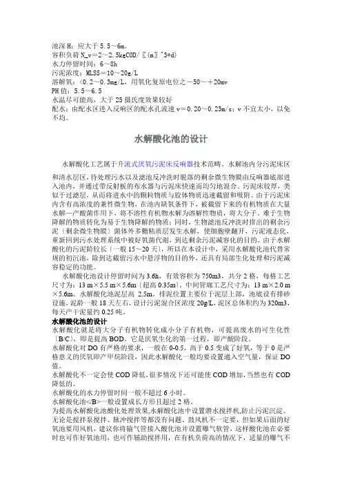 水解酸化池
