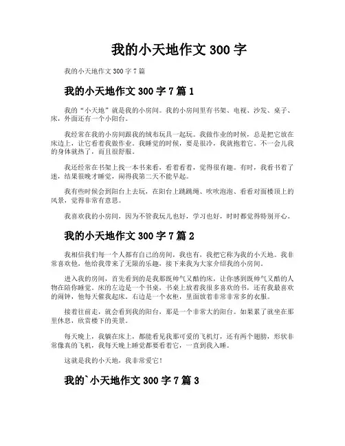 我的小天地作文300字