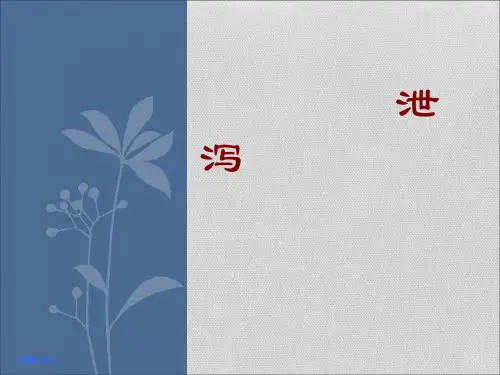 中医学泄泻PPT课件
