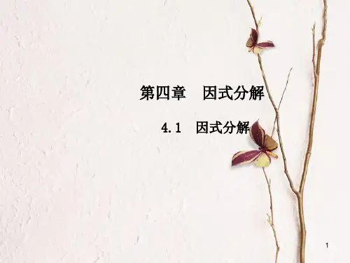 八年级数学下册 4 因式分解 4.1 因式分解课件 (新版)北师大版.pptx