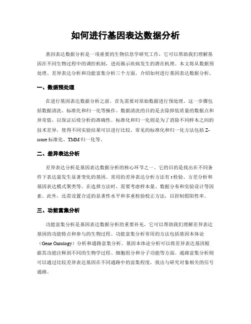 如何进行基因表达数据分析